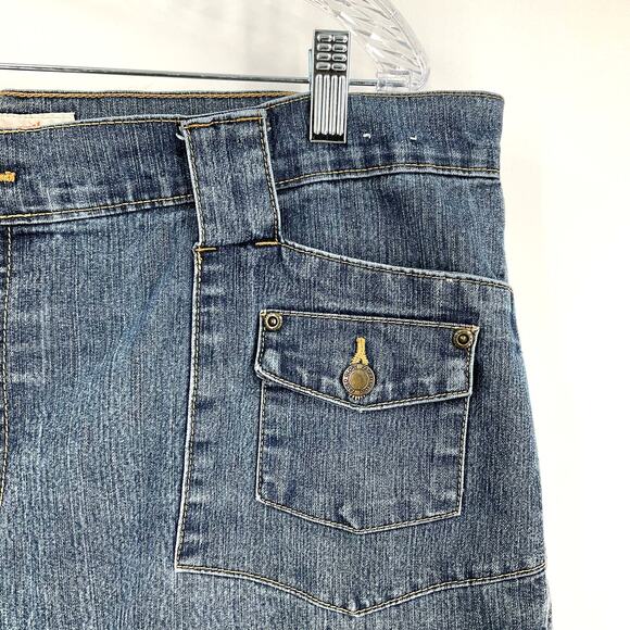 Faded Glory Stretch Capri Jeans Blue Women Size 18 - Picture 4 of 8